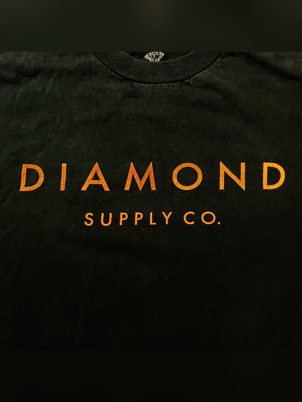 Diamond Supply Co. Black Tee with Orange Logo